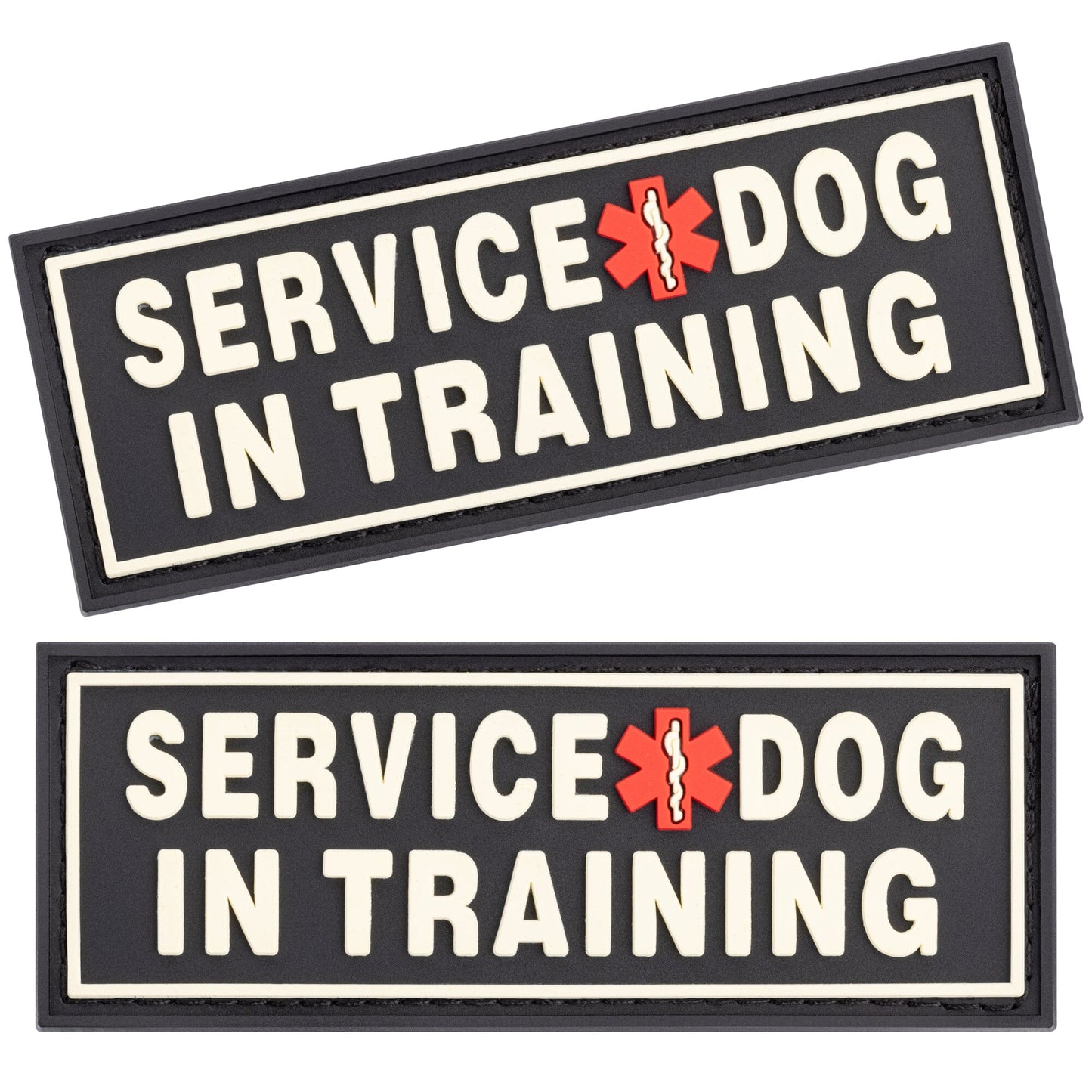 dogline 3D rubber removable patches for dog harness and vest – customizable, durable identification patches for service and working dogs