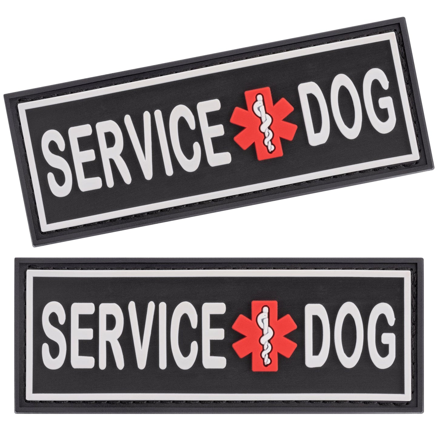 dogline 3D rubber removable patches for dog harness and vest – customizable, durable identification patches for service and working dogs