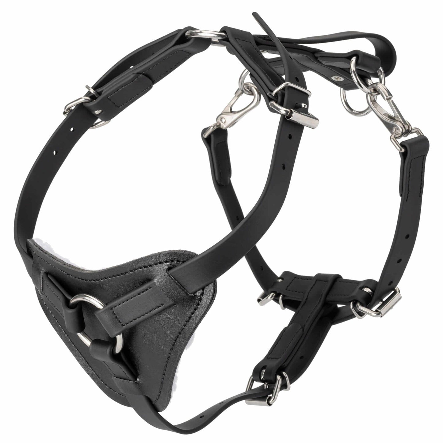 Viper Surge Biothane working dog harness with stainless steel hardware, waterproof and heavy-duty design for professional use"