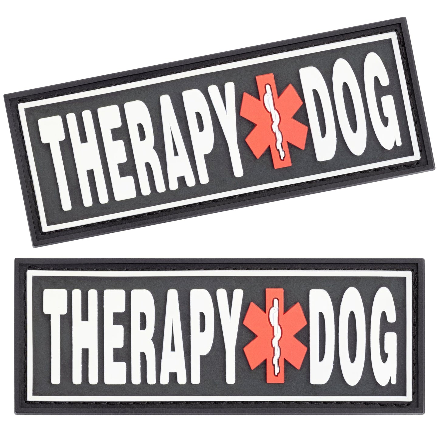 dogline 3D rubber removable patches for dog harness and vest – customizable, durable identification patches for service and working dogs
