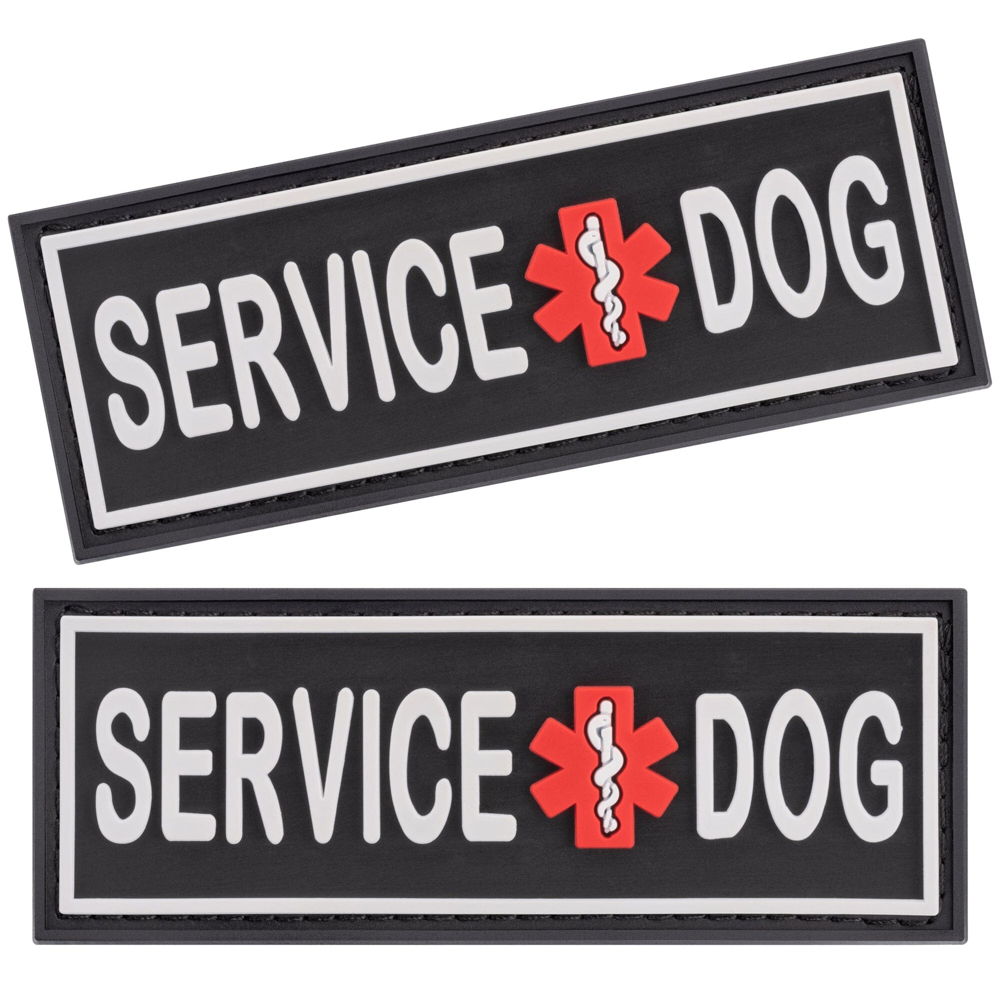 Dogline service dog 3D rubber patches – durable, high-quality patches for identification on service dog gear