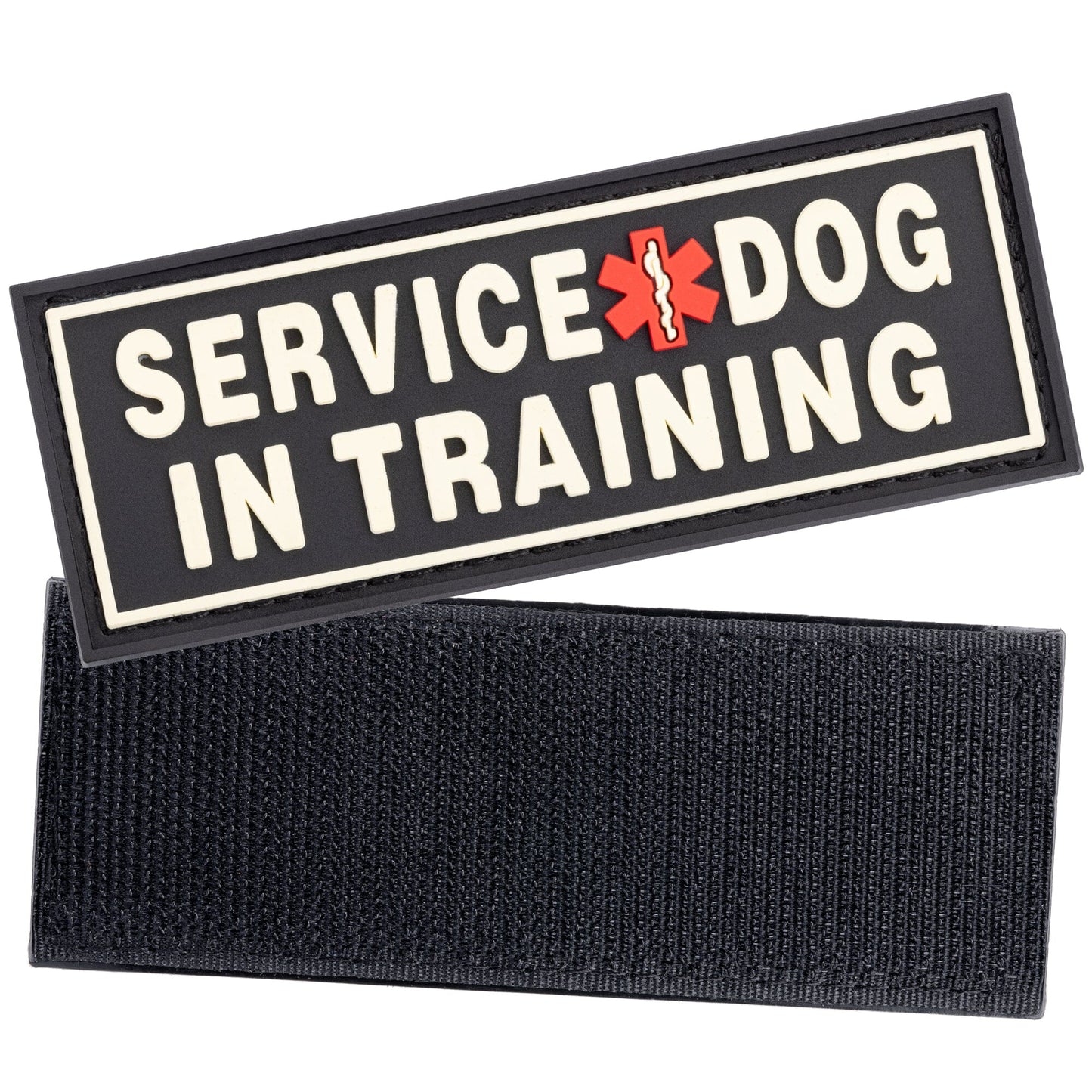 dogline 3D rubber removable patches for dog harness and vest – customizable, durable identification patches for service and working dogs