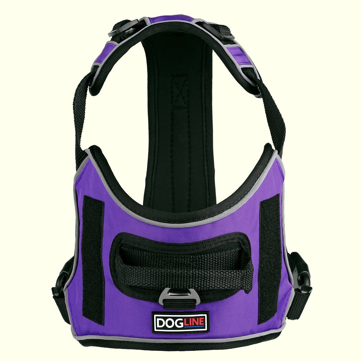 Dogline Quest no-pull dog harness – multi-purpose, adjustable harness for training, walking, and control with front and back leash clips