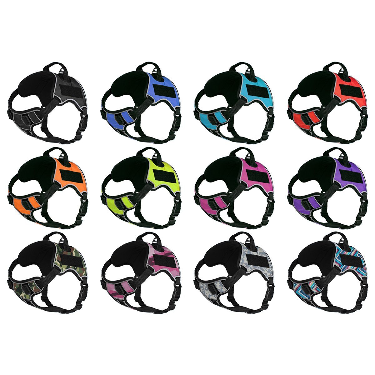 Dogline Quest no-pull dog harness – multi-purpose, adjustable harness for training, walking, and control with front and back leash clips
