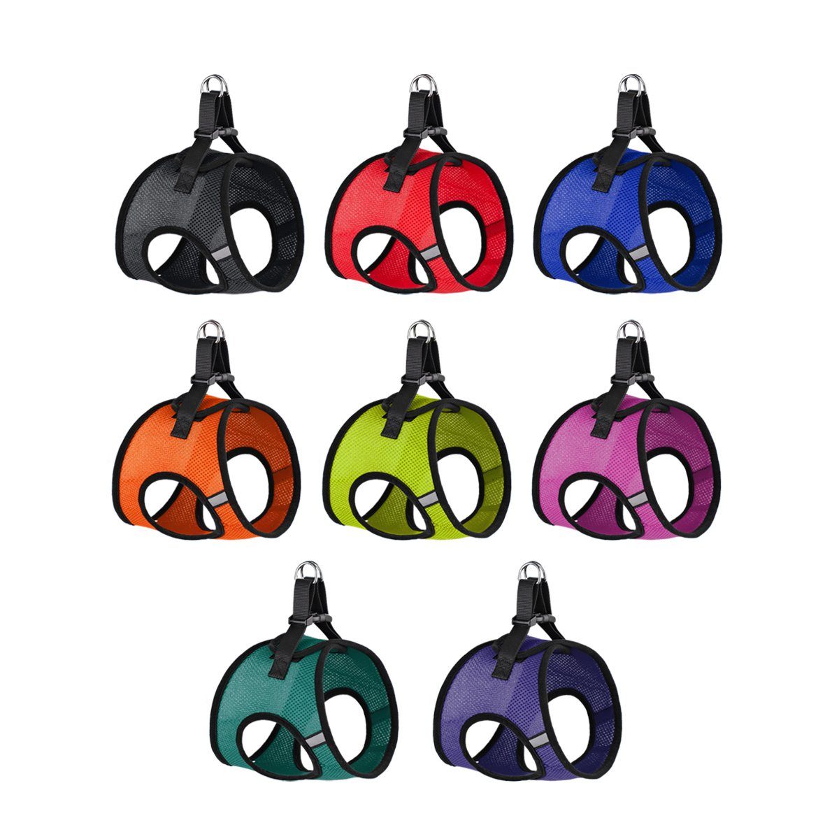 York mesh dog harness with breathable padding and adjustable fit for small to medium breeds