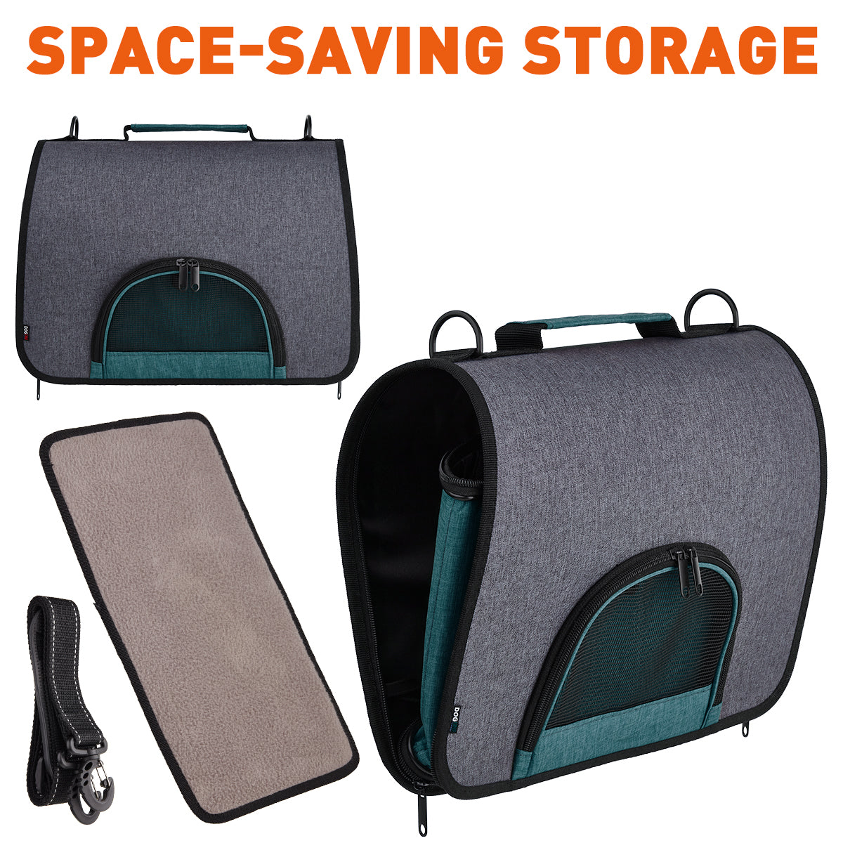 Dual color collapsible pet carrier – lightweight, portable, and easy-to-store carrier for small dogs and cats