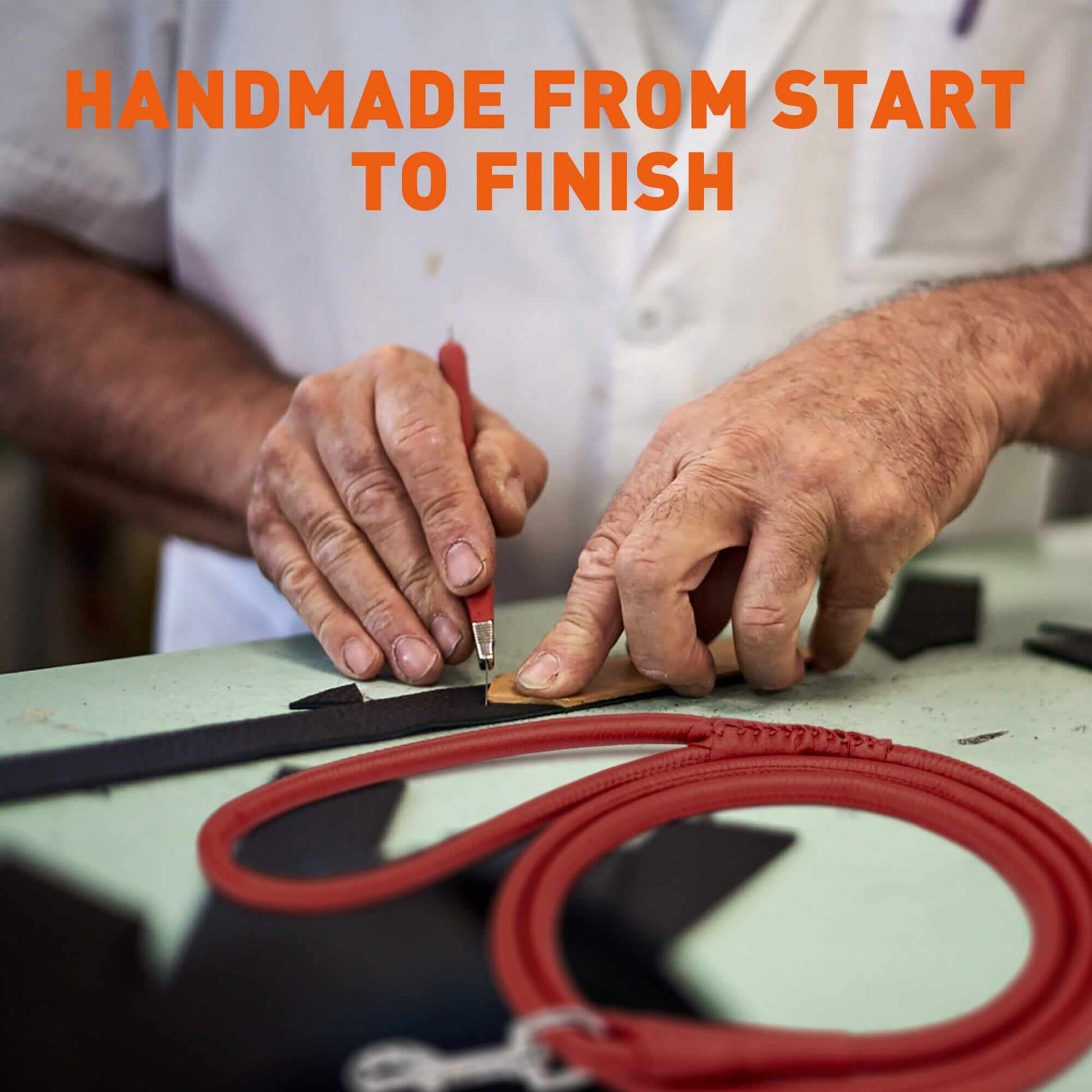 Soft leather round dog lead with comfortable grip and durable construction for everyday walking