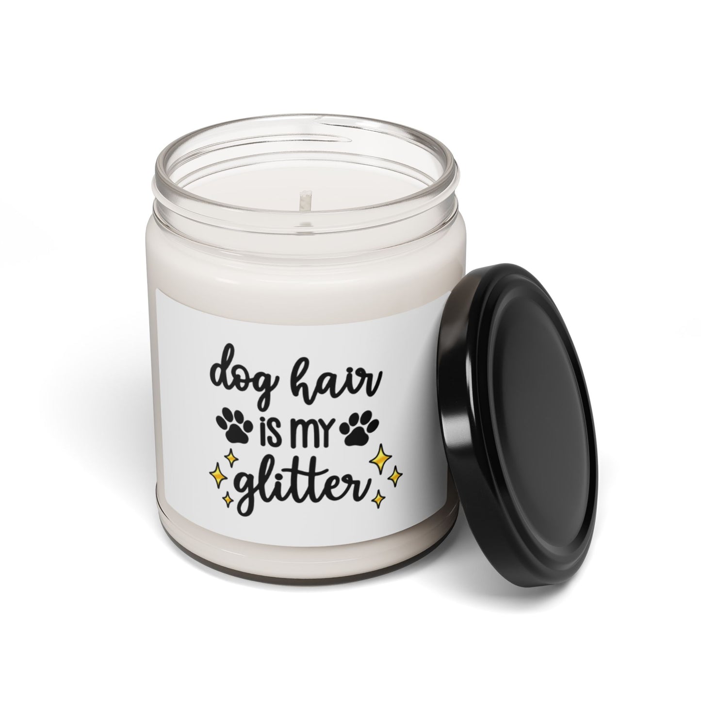 Dog Hair Is My Glitter Scented Soy Candle – Funny Dog Lover Candle, Clean-Burning Soy Candle for Dog Lovers