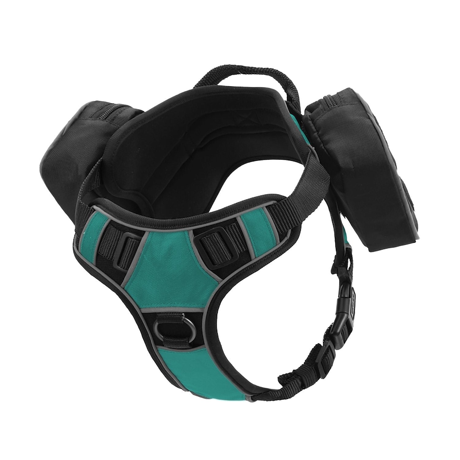 Quest removable utility saddlebags for dogs with built-in waste bag dispenser – durable, lightweight gear for hiking, walking, and travel