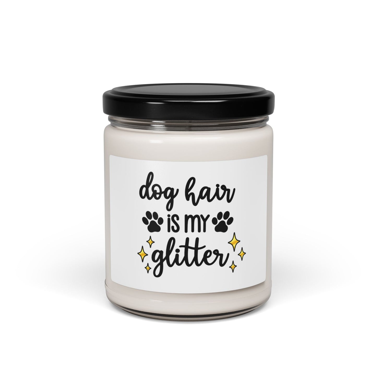 Dog Hair Is My Glitter Scented Soy Candle – Funny Dog Lover Candle, Clean-Burning Soy Candle for Dog Lovers
