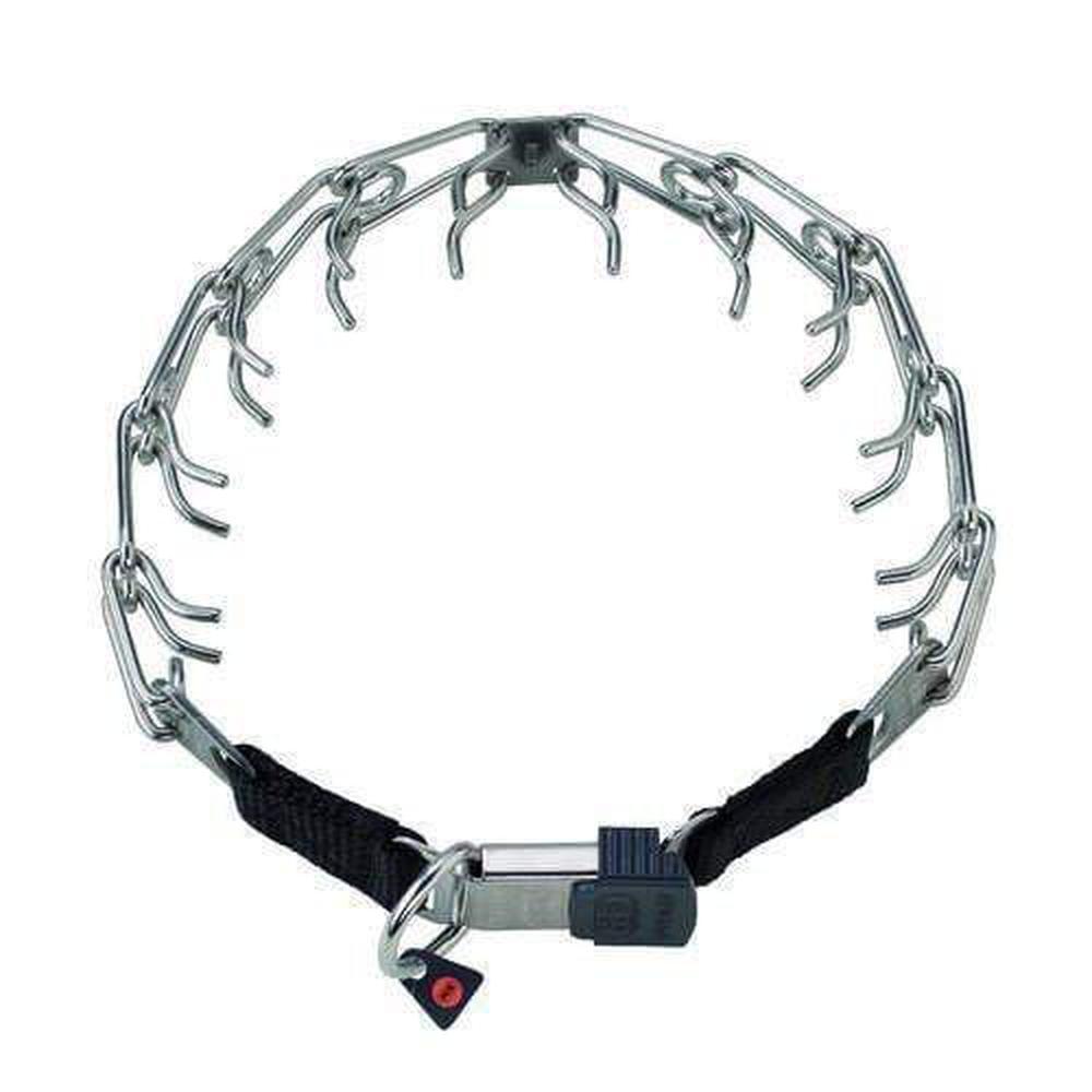 Herm Sprenger ULTRA-PLUS training collar with center-plate and ClicLock – stainless steel prong collar for secure, effective dog training