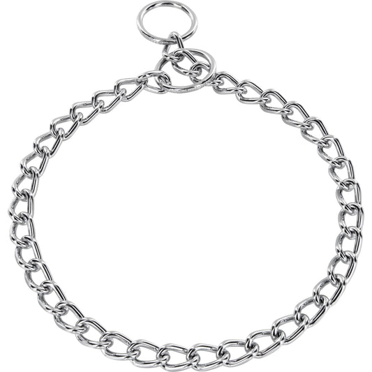 Herm Sprenger slide chain collar – chrome-plated steel dog training collar for gentle correction and control