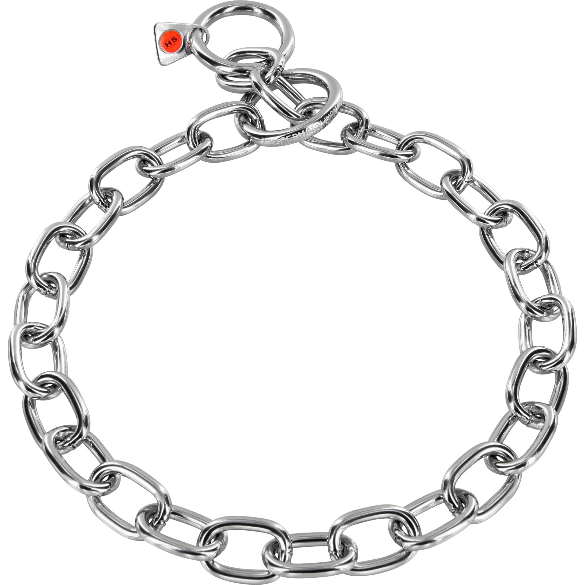 "Herm Sprenger short link fur saver collar – stainless steel dog training collar designed to protect coat and skin