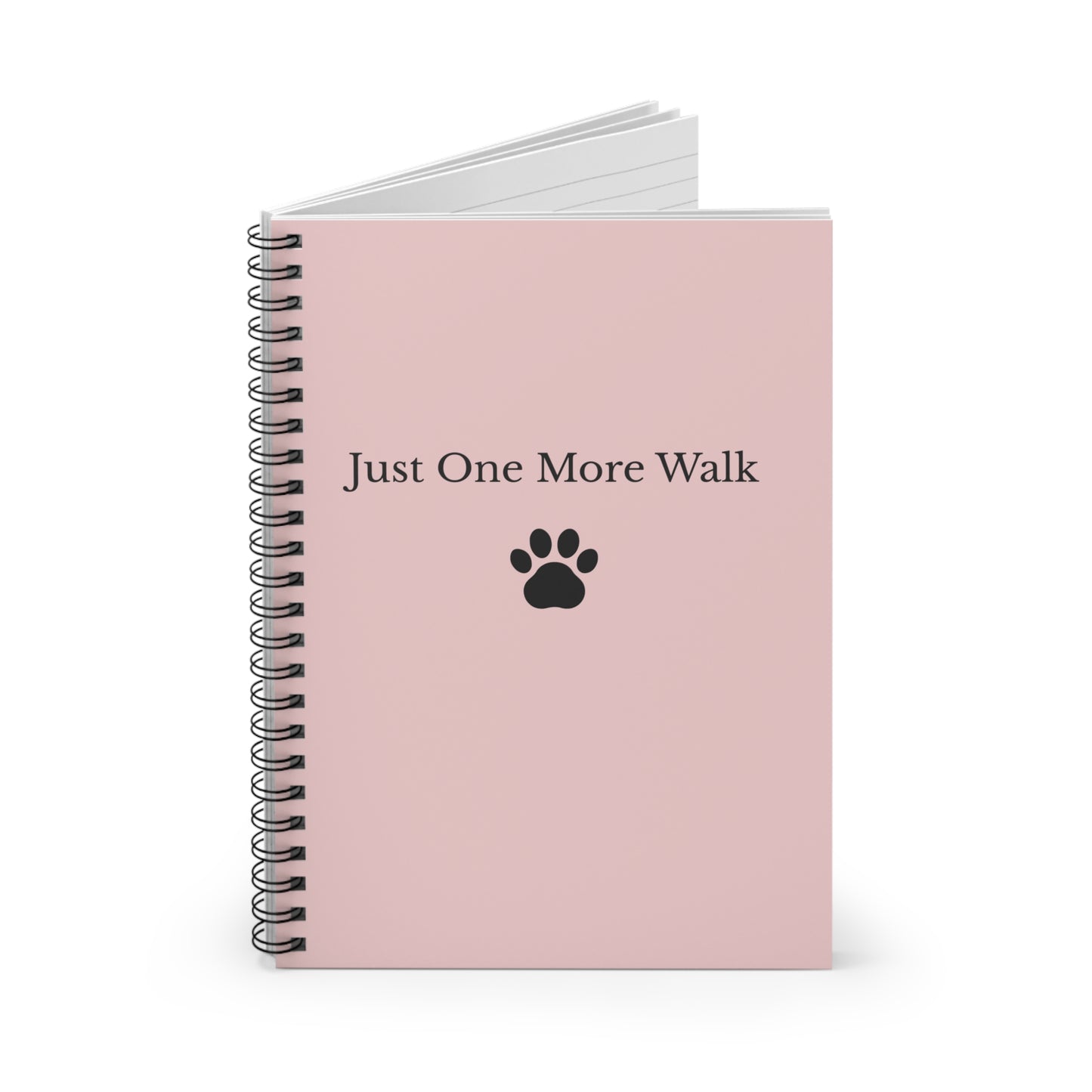 Just One More Walk Dog Lover Journal – Spiral Notebook for Stress Relief & Daily Reflection