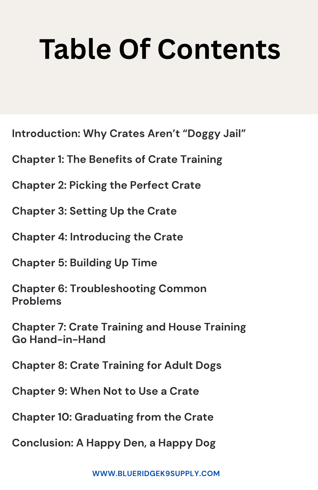 Dog Crate Training Made Easy - Digital E-book with Printable Option