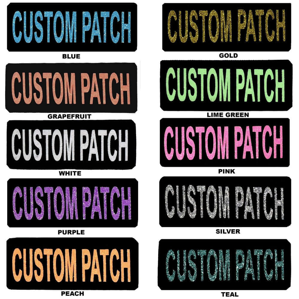Personalized dog harness patches for service dogs and pets