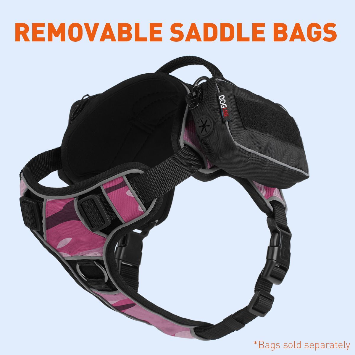 Dogline Quest no-pull dog harness – multi-purpose, adjustable harness for training, walking, and control with front and back leash clips