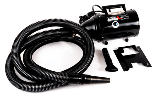 Metrovac Air Force Blaster Radiance B-3-HTV-AFBR high-velocity pet dryer with variable speed control, heat boost, and LED lighting for efficient dog grooming.