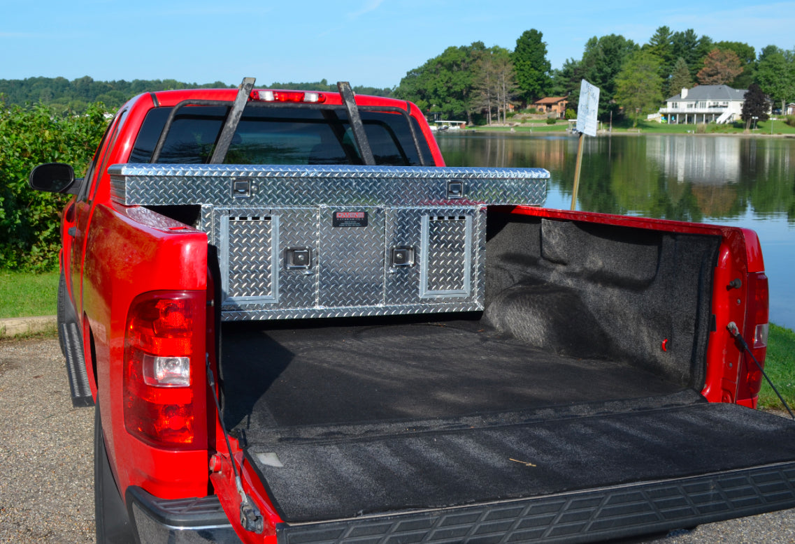 Owens 55072 Dog Box Hunter Series Double Compartment With Top Storage Crossover Standard Vents