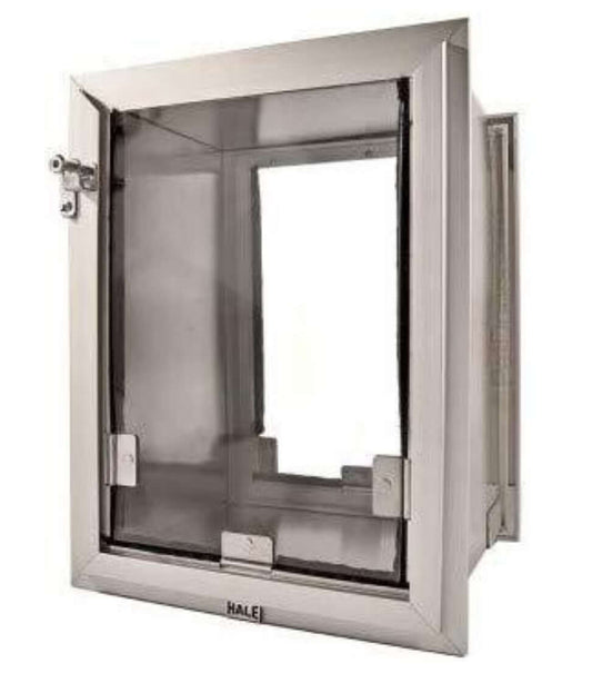 Pet door designed for walls, suitable for both dogs and cats, allowing easy access for pets while