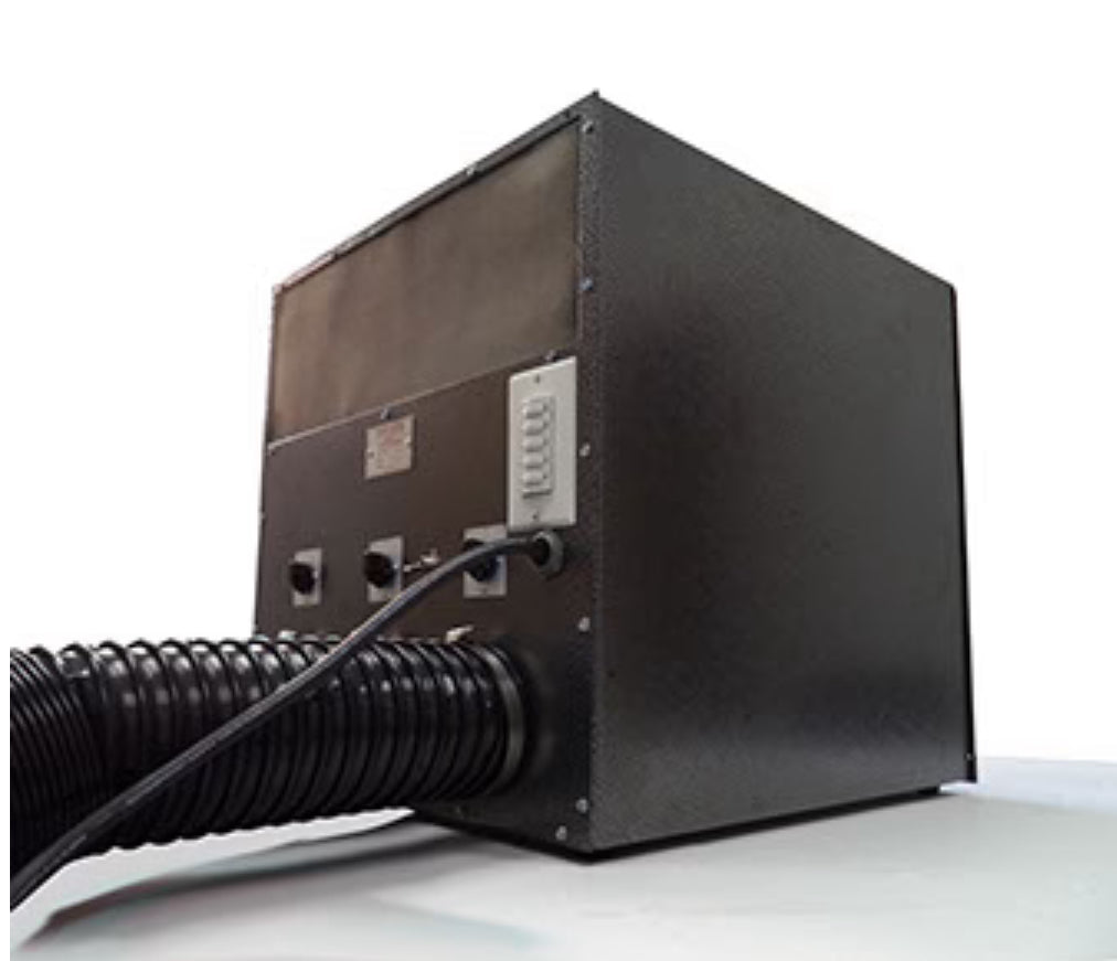 Speedy Dryers MC-3000 multi-dog cage dryer with heat, offering efficient drying for multiple pets with adjustable temperature settings.