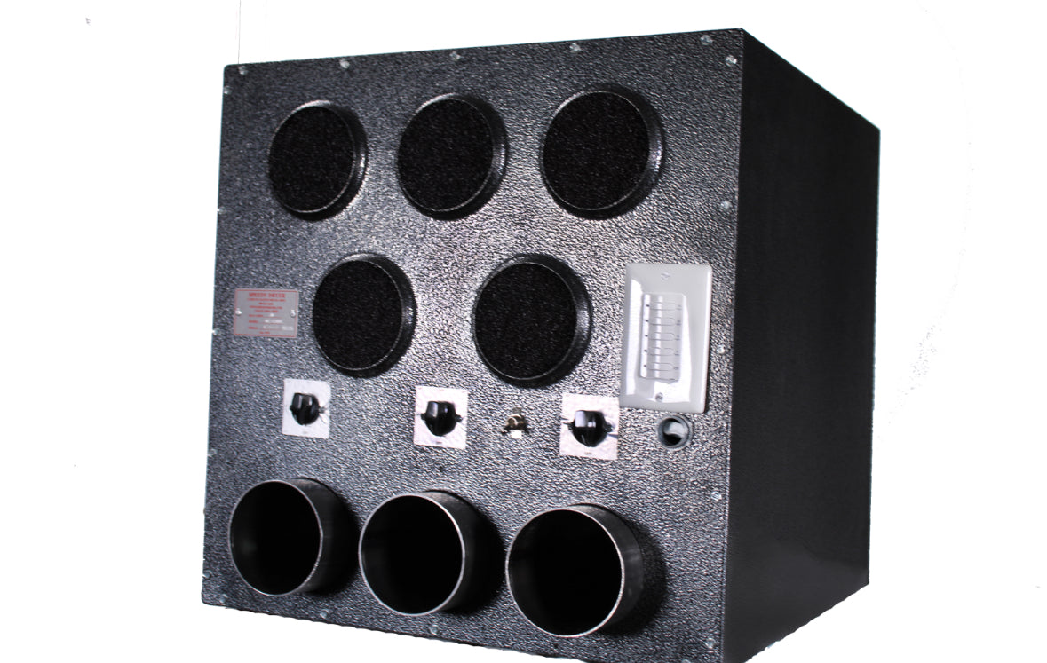 Speedy Dryers MC-3000 multi-dog cage dryer with heat, offering efficient drying for multiple pets with adjustable temperature settings.