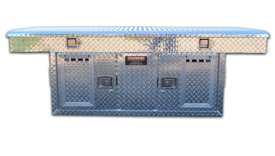 Owens 55072 Dog Box Hunter Series Double Compartment With Top Storage Crossover Standard Vents