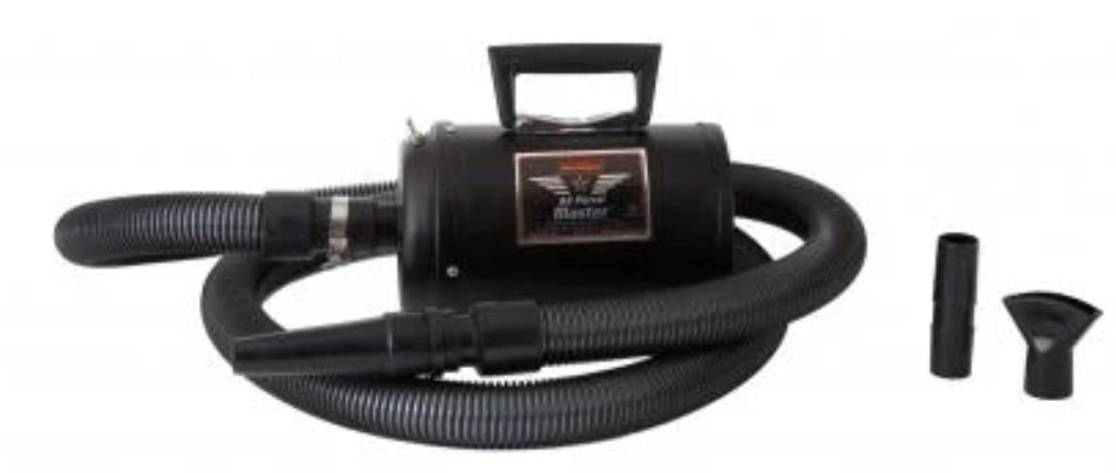 Metrovac Air Force Blaster high-velocity pet and dog grooming dryer with powerful airflow for quick, heat-free drying.