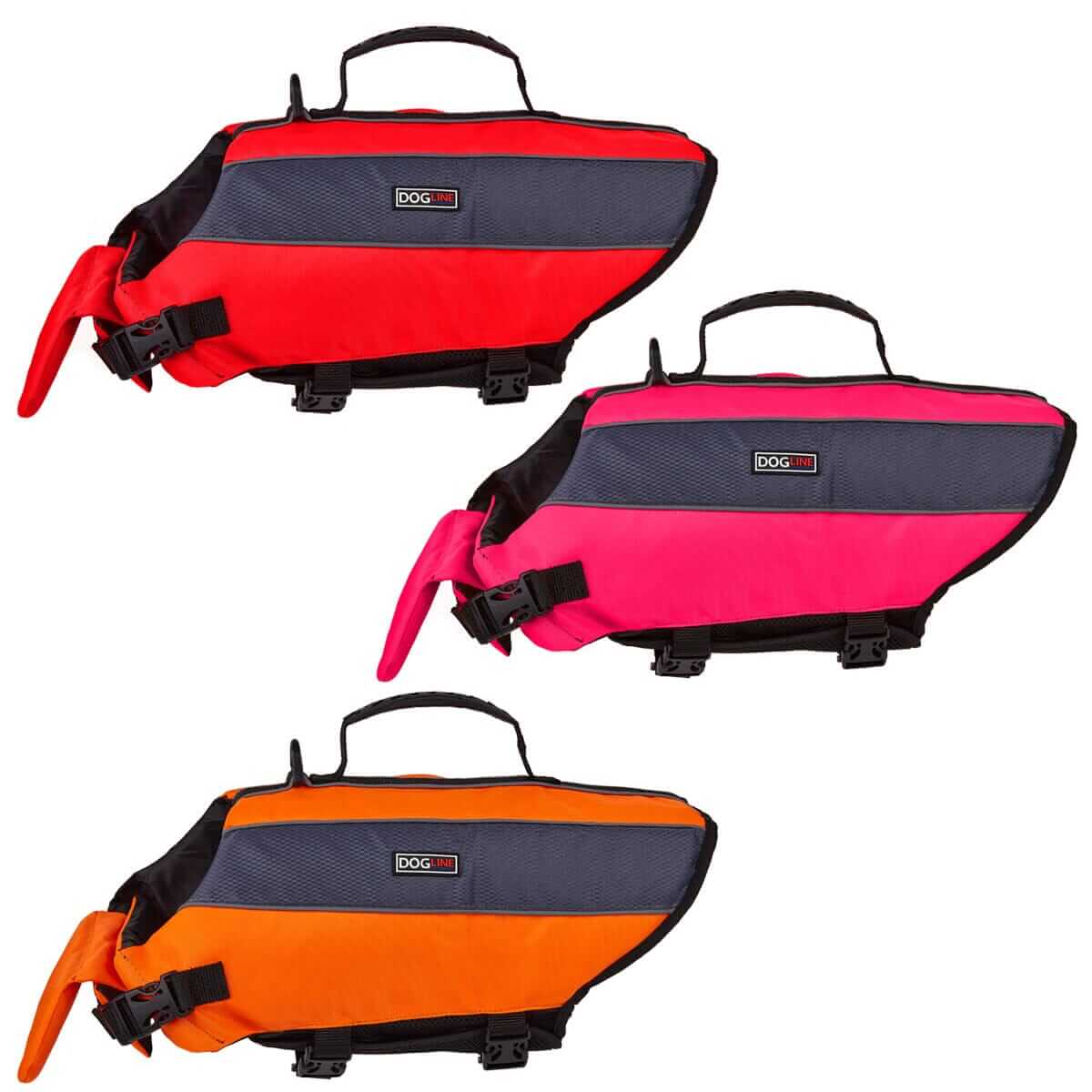 Dog life vest flotation device with adjustable straps and buoyant design for water safety