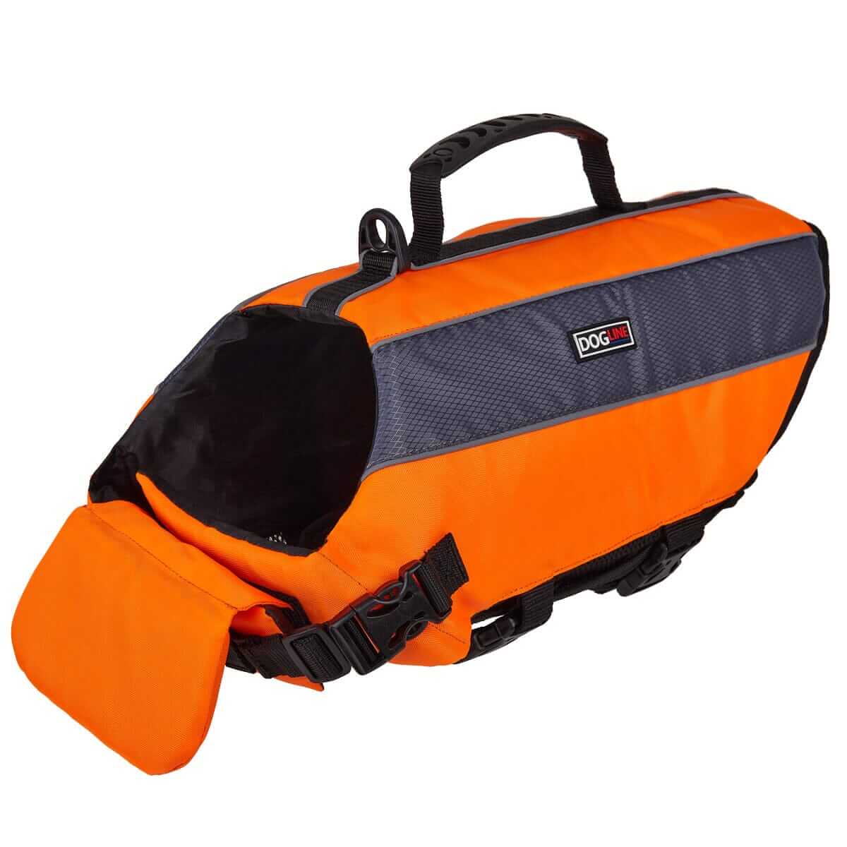 Dog life vest flotation device with adjustable straps and buoyant design for water safety