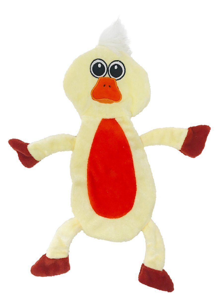 12-inch crinkle chicken flat dog toy  – soft, stuffing-free toys with crinkle sounds for interactive play