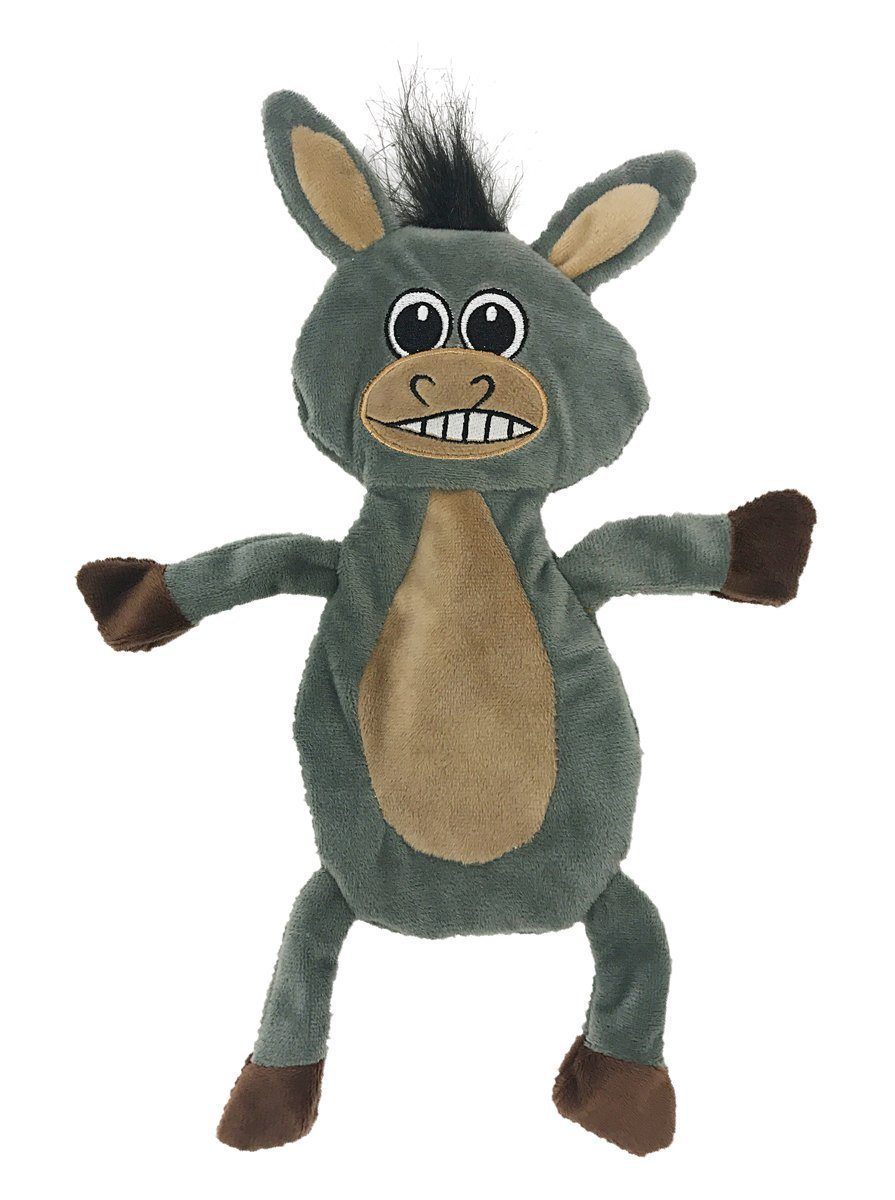 12-inch crinkle donkey flat dog toy – soft, stuffing-free toys with crinkle sounds for interactive play