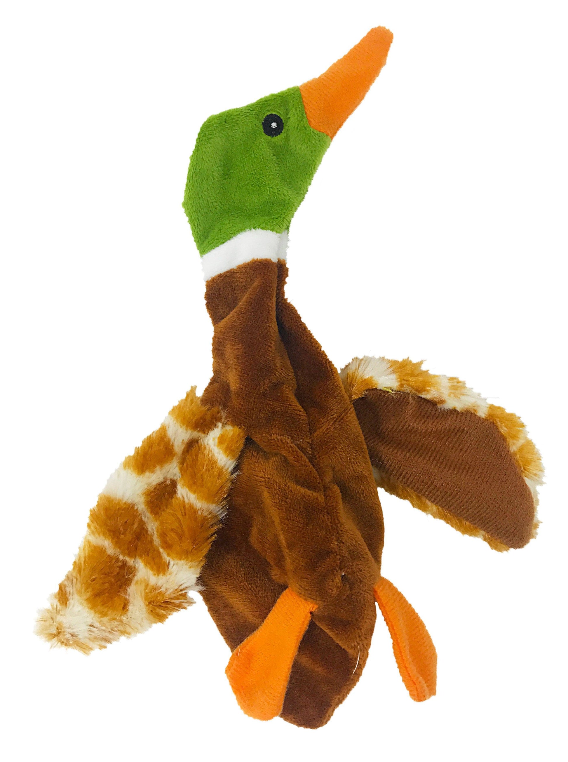 12-inch crinkle goose flat dog toy  – soft, stuffing-free toys with crinkle sounds for interactive play