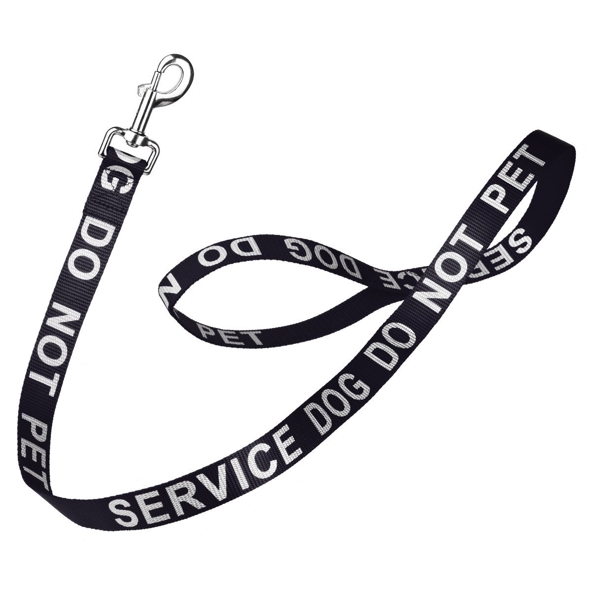 Reflective nylon dog leash with high-visibility stitching and durable hardware for safe nighttime walks"