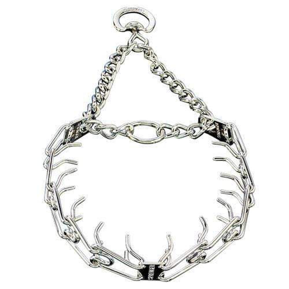 Herm Sprenger ULTRA-PLUS comfort training collar – chrome-plated prong collar with center-plate and assembly chain for safe and effective dog training
