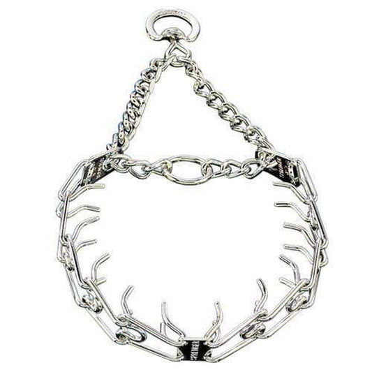 Herm Sprenger ULTRA-PLUS comfort training collar – chrome-plated prong collar with center-plate and assembly chain for safe and effective dog training
