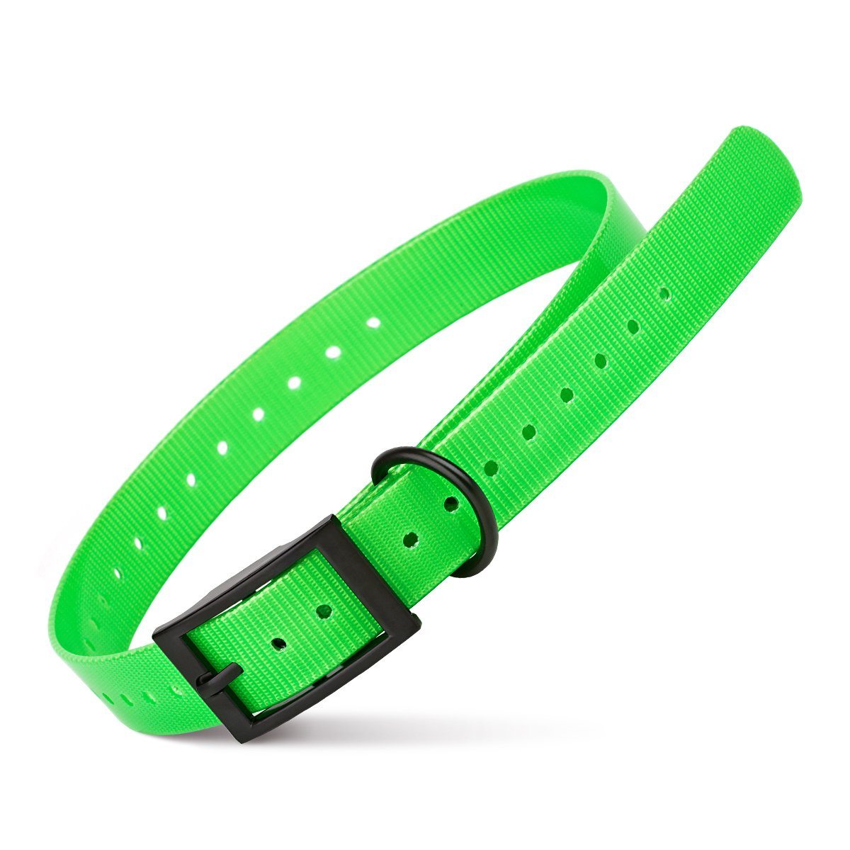 Translucent green Biothane dog collar