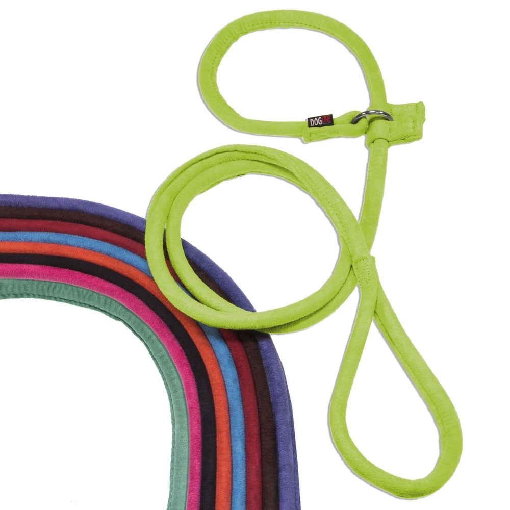 Fabric slip leads for dogs, round design, 8 color options