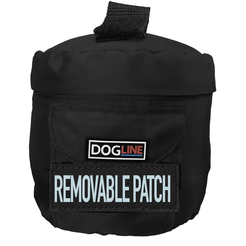 Removable utility side bags attached to a working dog harness