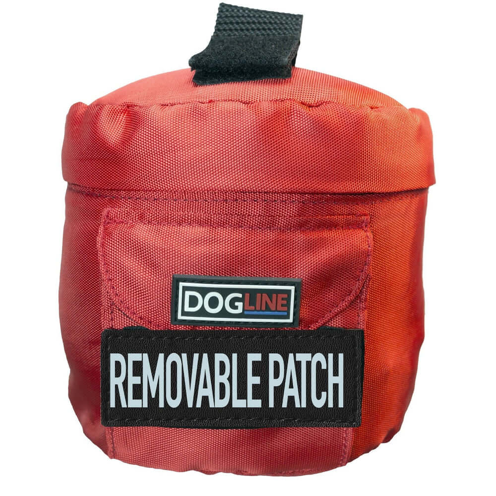 Removable utility side bags attached to a working dog harness