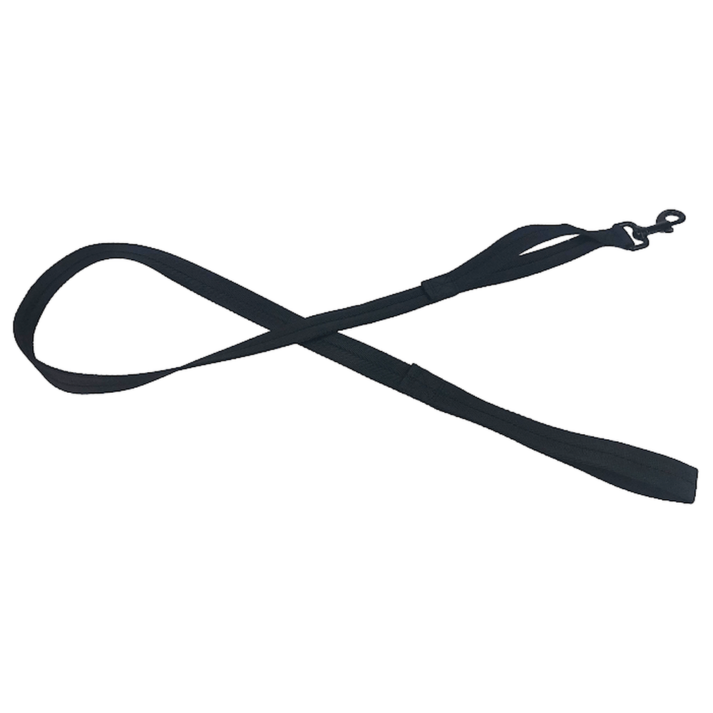 Durable nylon flat dog leash with built-in traffic handle – strong, comfortable grip for everyday walks and close control in busy areas