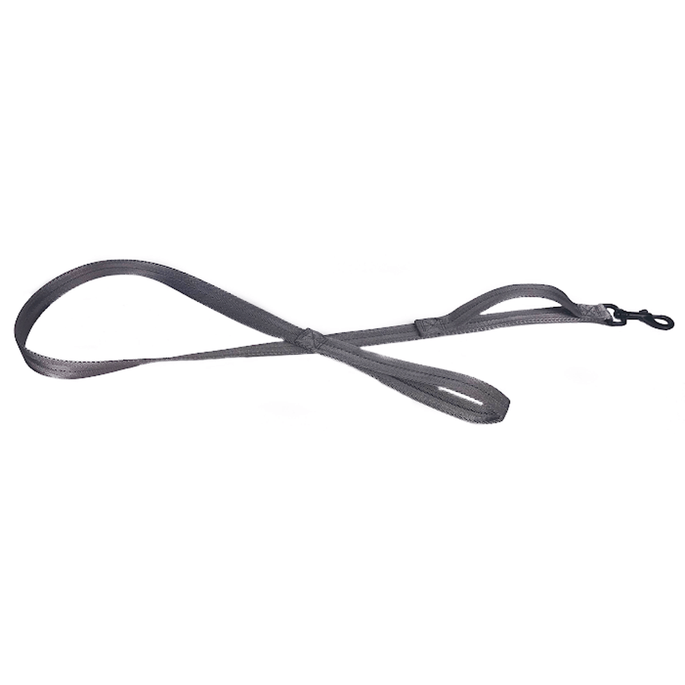 Durable nylon flat dog leash with built-in traffic handle – strong, comfortable grip for everyday walks and close control in busy areas