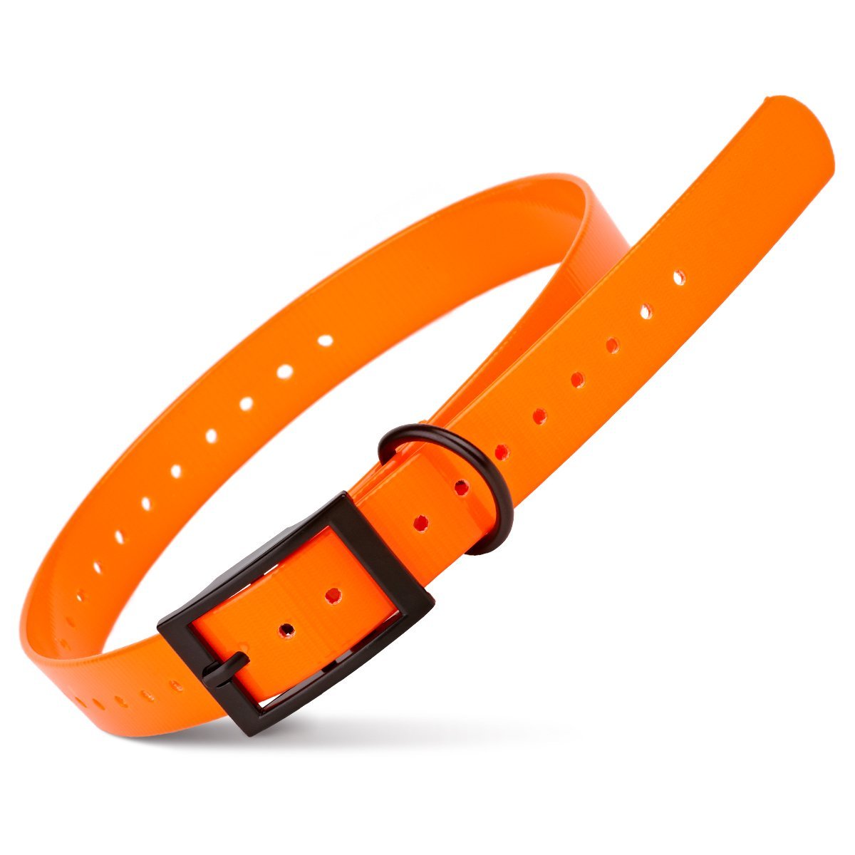 Translucent orange Biothane dog collar