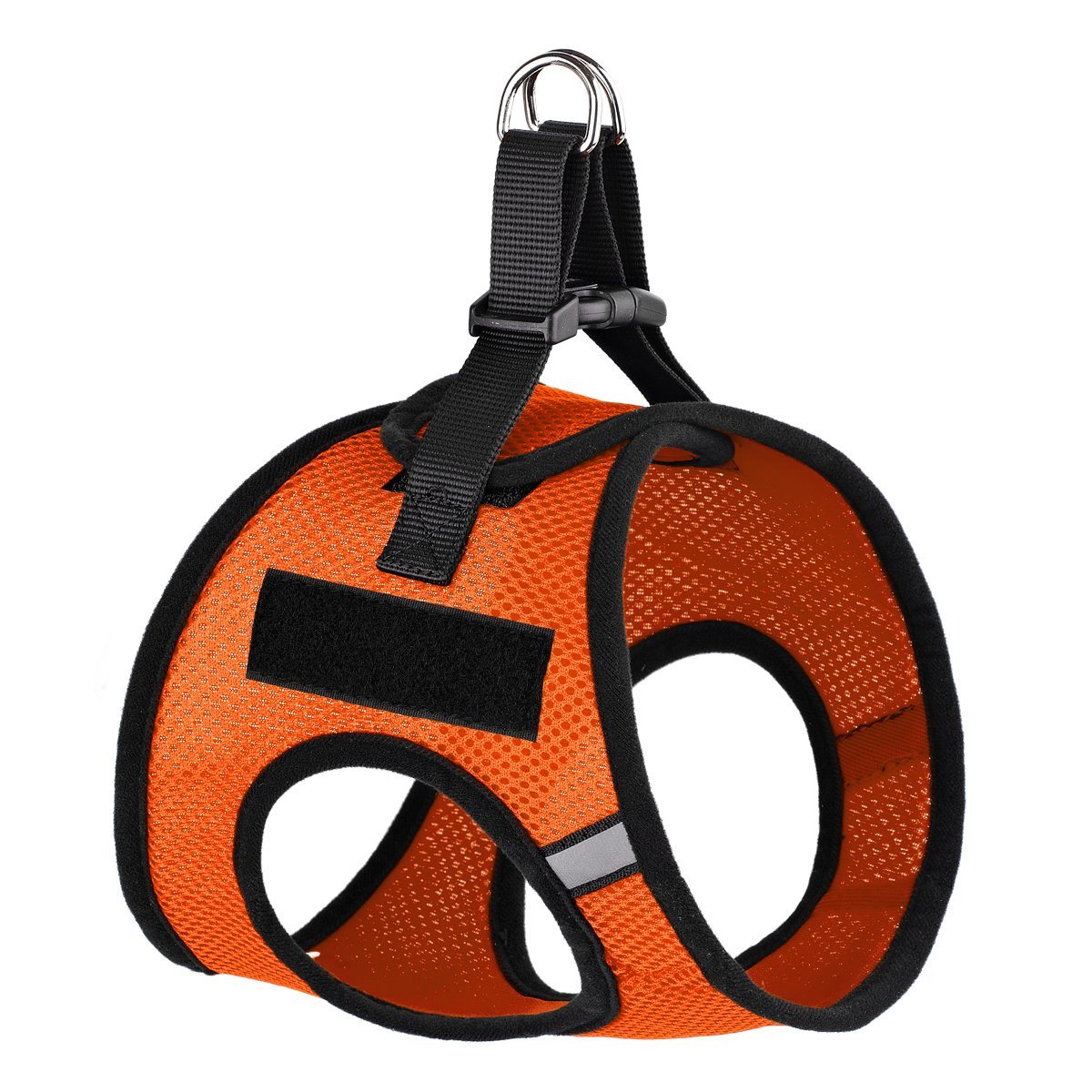 York mesh dog harness with built-in hook and loop fasteners for easy adjustment and secure, breathable fit