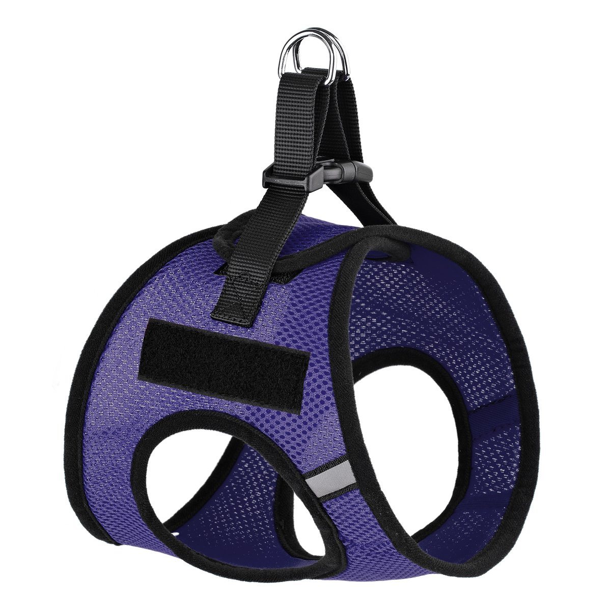 York mesh dog harness with built-in hook and loop fasteners for easy adjustment and secure, breathable fit