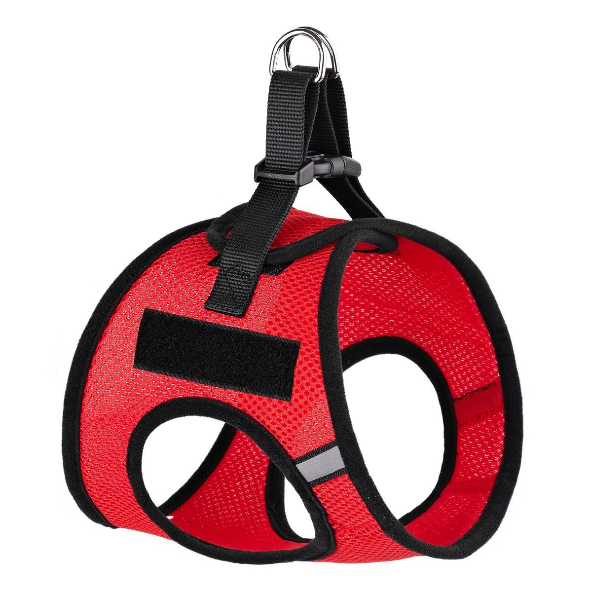 York mesh dog harness with built-in hook and loop fasteners for easy adjustment and secure, breathable fit
