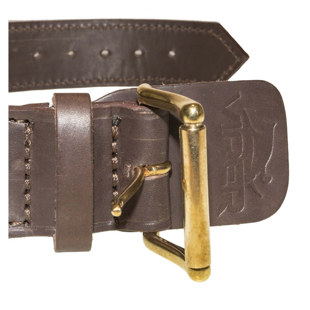 Viper leather two-ply dog collar with reinforced stitching and durable hardware for long-lasting strength