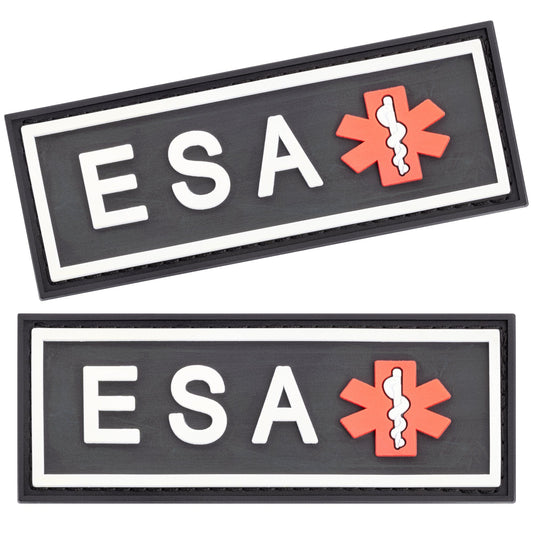 Dogline ESA dog 3D rubber patches – durable identification patches for emotional support animal gear