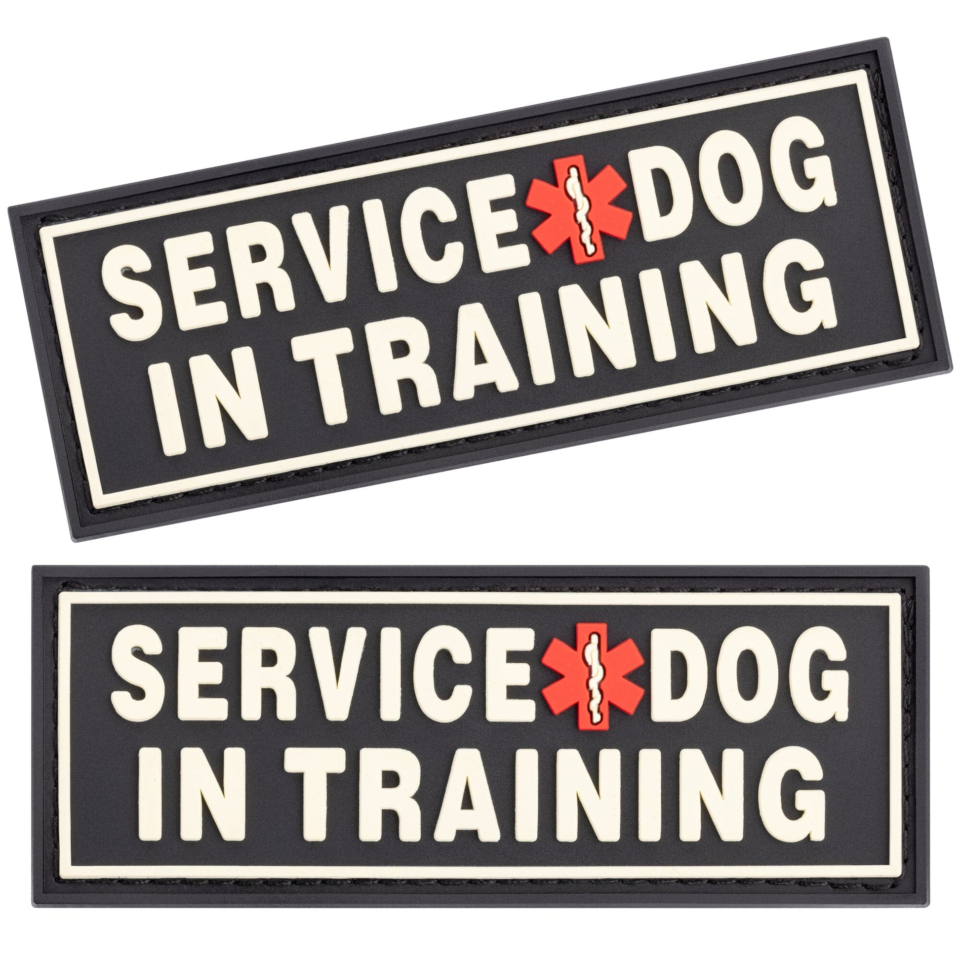 dogline 3D rubber removable patches for dog harness and vest – customizable, durable identification patches for service and working dogs