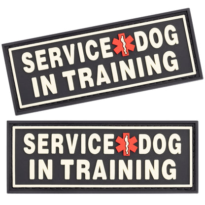 dogline 3D rubber removable patches for dog harness and vest – customizable, durable identification patches for service and working dogs